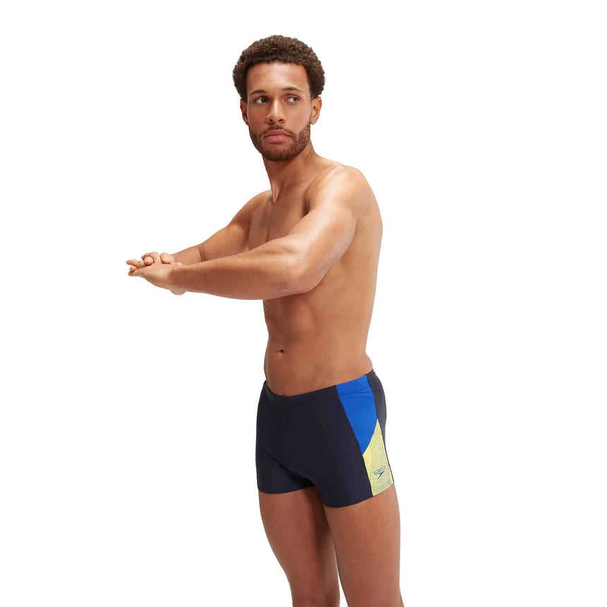 Speedo Mens Aquashort Dive True Navy/True Cobalt/Lemon Drizzle