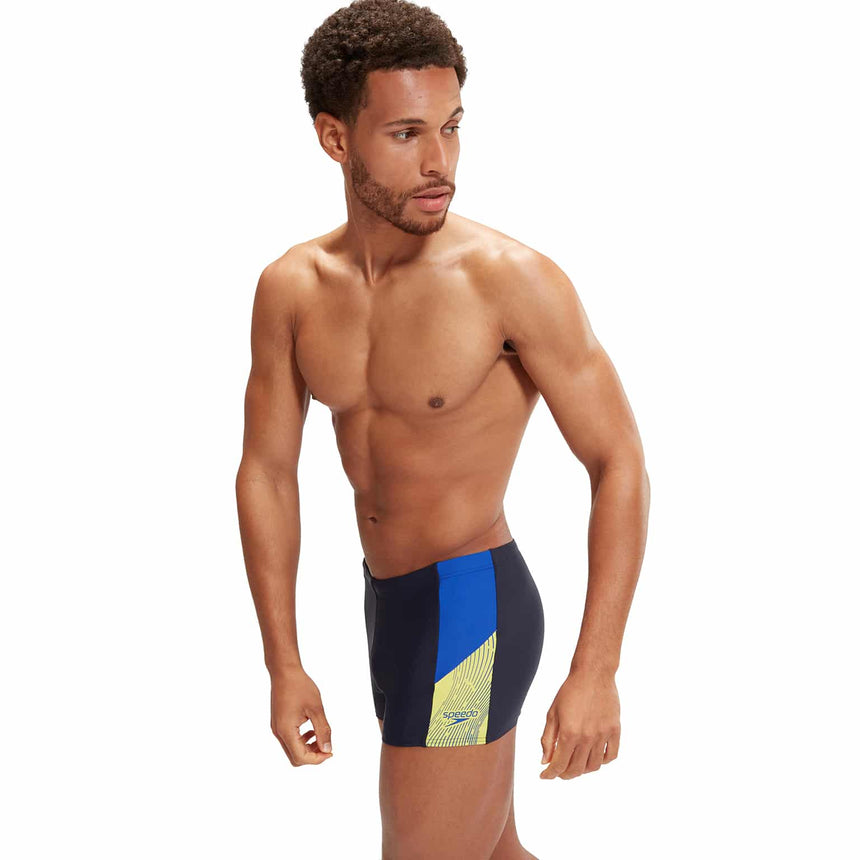 Speedo Mens Aquashort Dive True Navy/True Cobalt/Lemon Drizzle