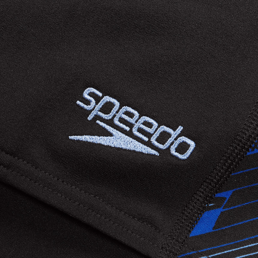 Speedo Herren Aquashort Hyper Boom Panel Schwarz/Curious Blue/True Cobalt