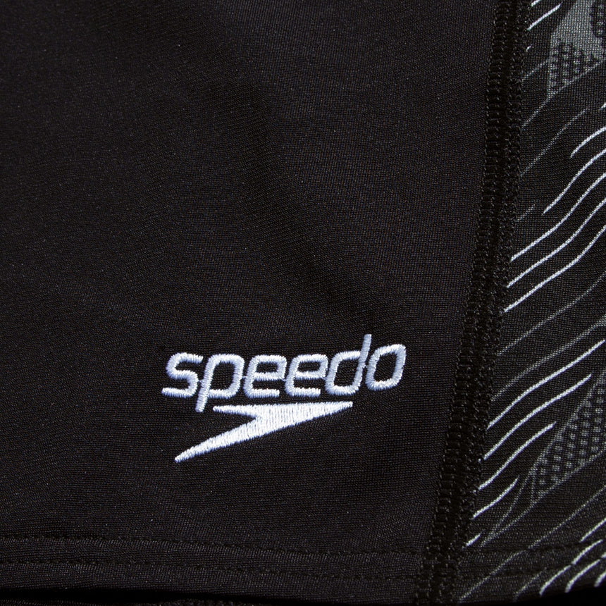 Speedo Herren Aquashort Hyperboom Panel Schwarz/USA Charcoal/White