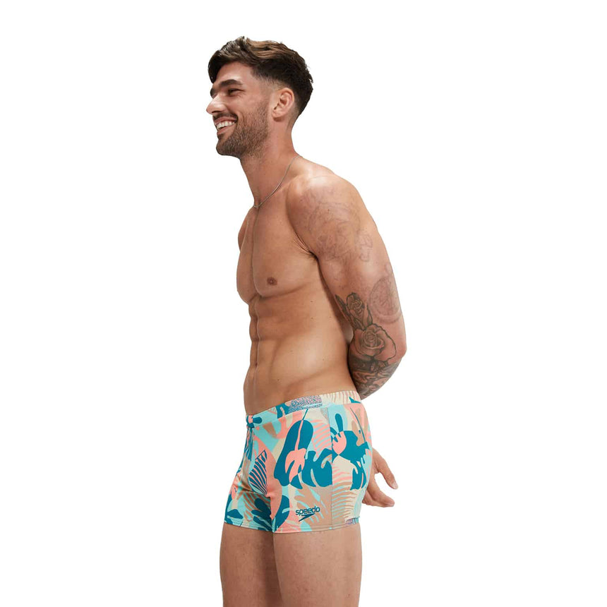 Speedo Herren Aquashort Escape Peacock/Cupid Coral/Pale Tan/Fresh Blue/Saddle Taupe