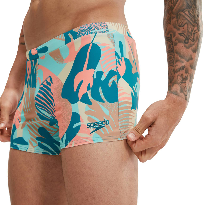 Speedo Herren Aquashort Escape Peacock/Cupid Coral/Pale Tan/Fresh Blue/Saddle Taupe