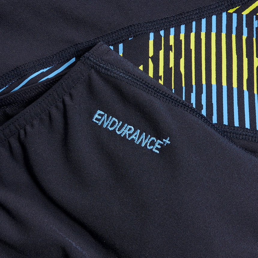 Speedo Womens Placement Laneback True Navy / Curious Blue / Lemon Drizzle