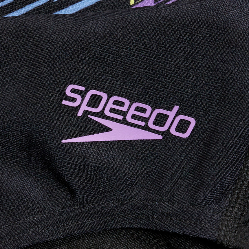 Speedo Womens Digital Printed Medalist Black