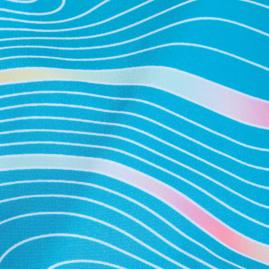 Speedo Boys Swim Jammer Digital Allover V-Cut True Navy/Pool/Pumpkin Spice