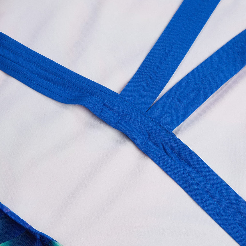 Speedo Womens Allover Digital Leaderback Watermelon, Flare Pink, Mandarin Peel, Lemon Drizzle