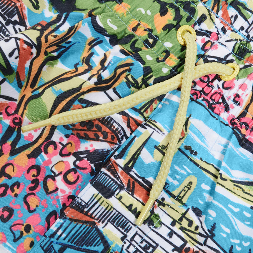 Speedo Herren Watershort Digital Printed Leisure 14" Seaweed Green/Fandango Pink/Tranquil Blue/Curious Blue