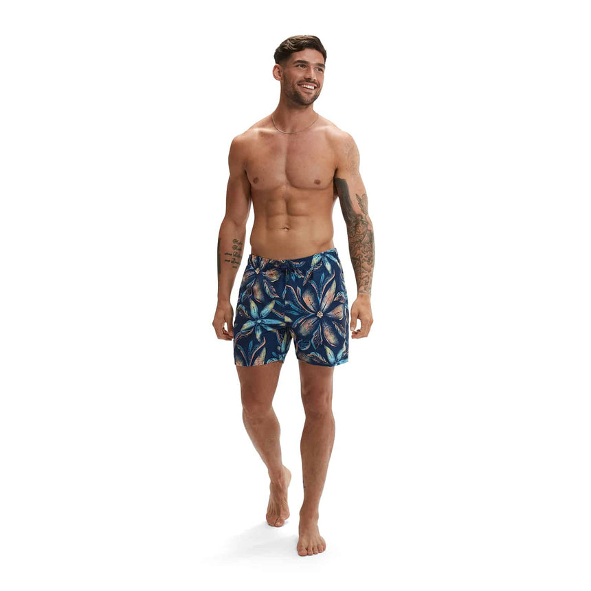 Speedo Herren Watershort Digital Printed Leisure 16" Pure Blue/Fall/Pool/Marine Blue/Pulcino/Soft Olive