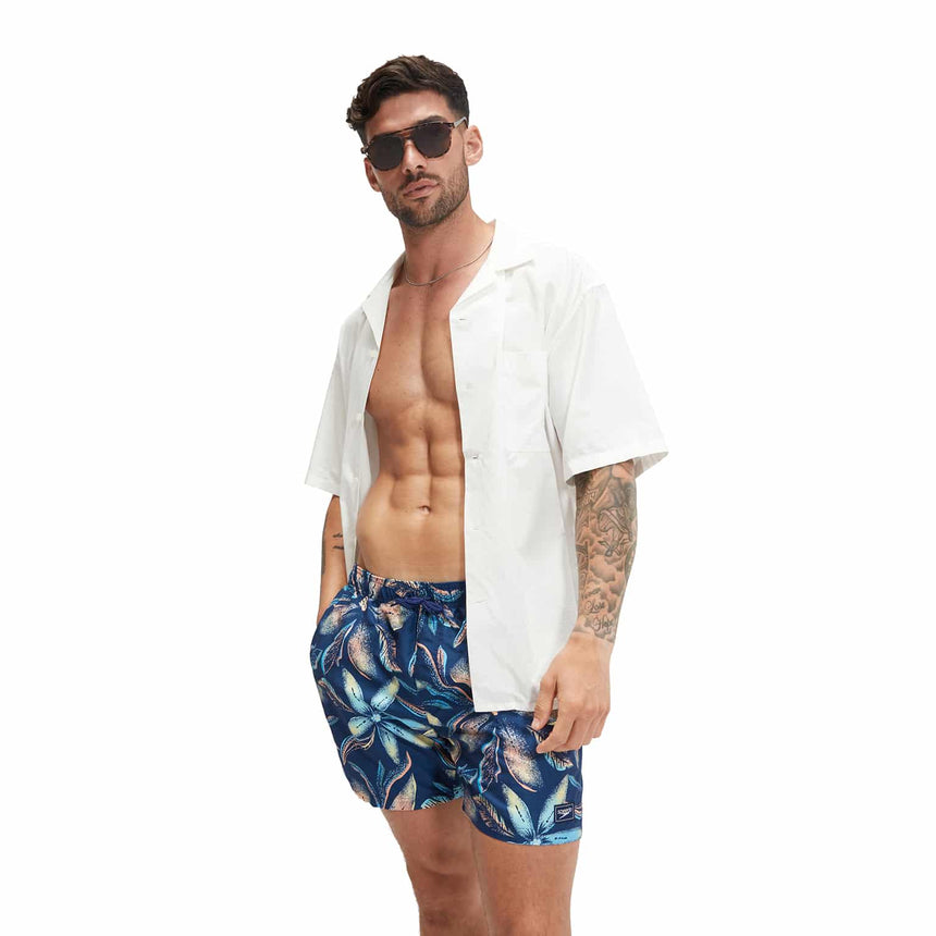 Speedo Herren Watershort Digital Printed Leisure 16" Pure Blue/Fall/Pool/Marine Blue/Pulcino/Soft Olive