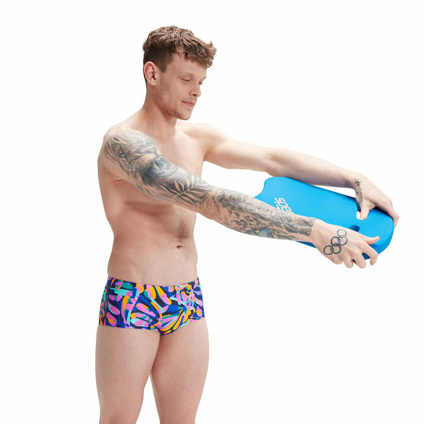 Speedo Mens Swim Brief 13.5cm Club Training Allover Peacoat/True Cobalt/Mystic/Marine Blue/Candy Vibe/Mango