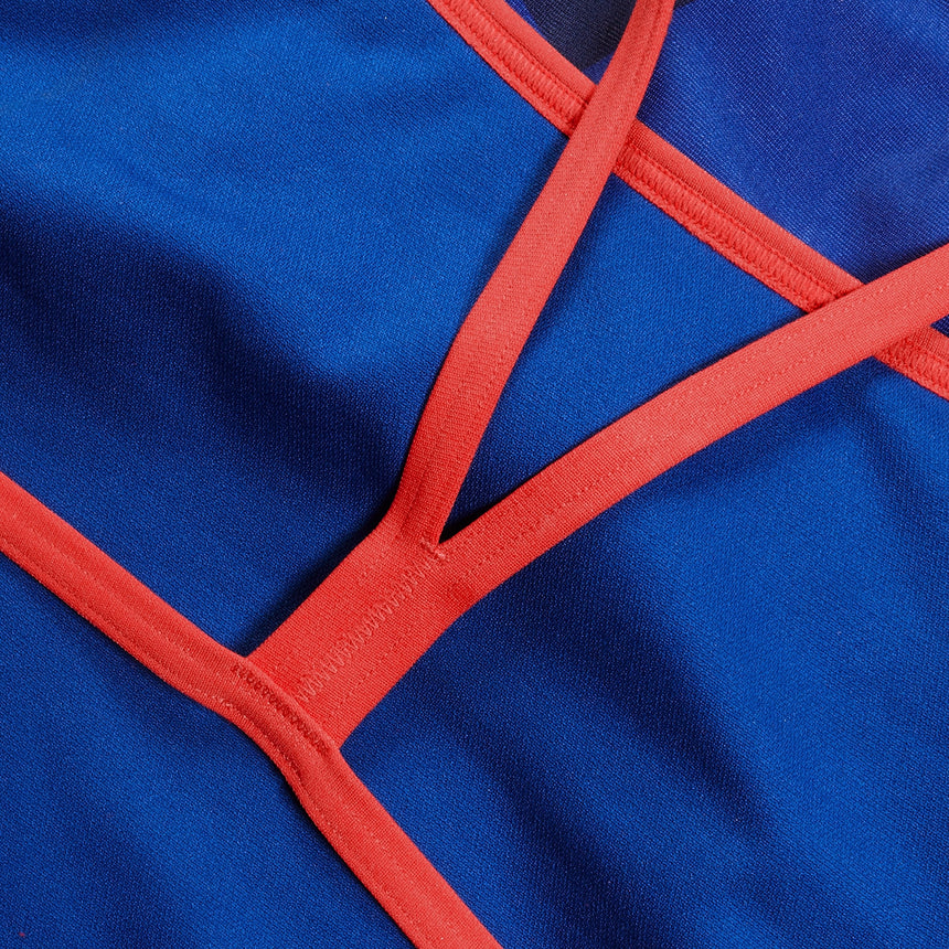 Speedo Womens Placement Digital Vback Cerulean Blue, True Cobalt, Watermelon, White