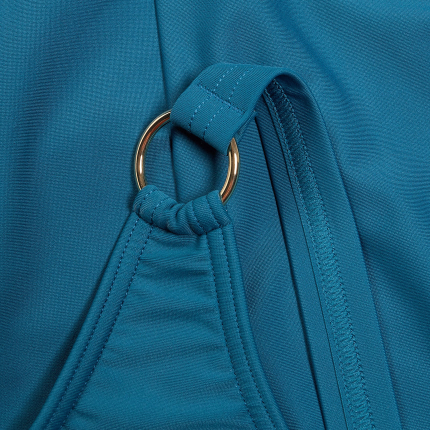 Speedo Womens Shaping V Neck 1 Piece Dark Teal