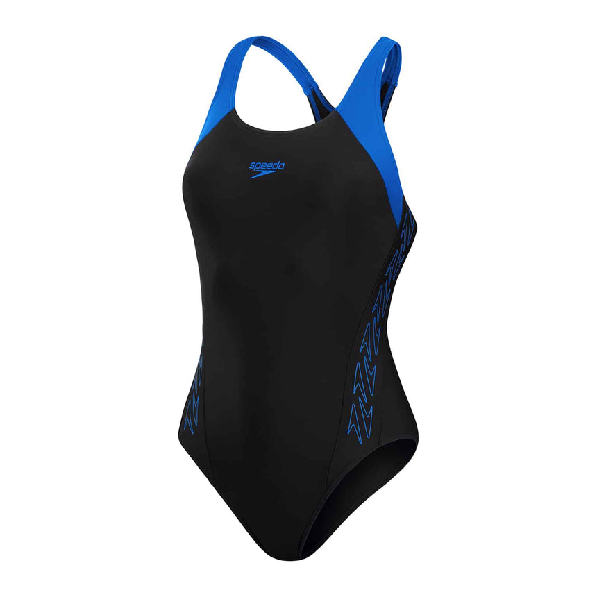 Speedo Womens Hyperboom Splice Racerback Black / True Cobalt