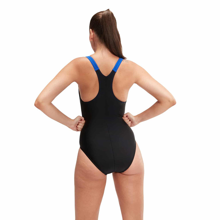 Speedo Womens Hyperboom Splice Racerback Black / True Cobalt