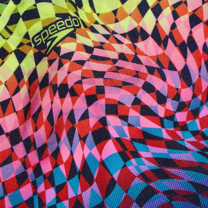 Speedo Girls Digital Placement Powerback Black, Bitter Lime, Flare Pink, True Cobalt, Lemon Drizzle, Bolt, Harlequin Green