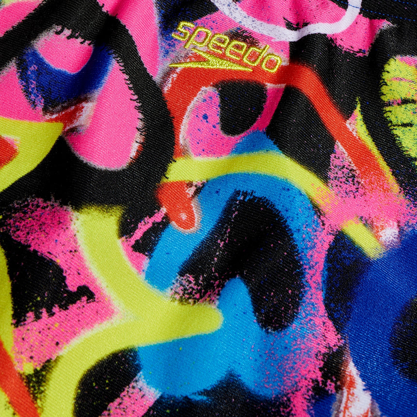 Speedo Girls Swimsuit Digital Allover Powerback True Cobalt/Flare Pink/Bolt/Bitter Lime/Watermelon/Black/White