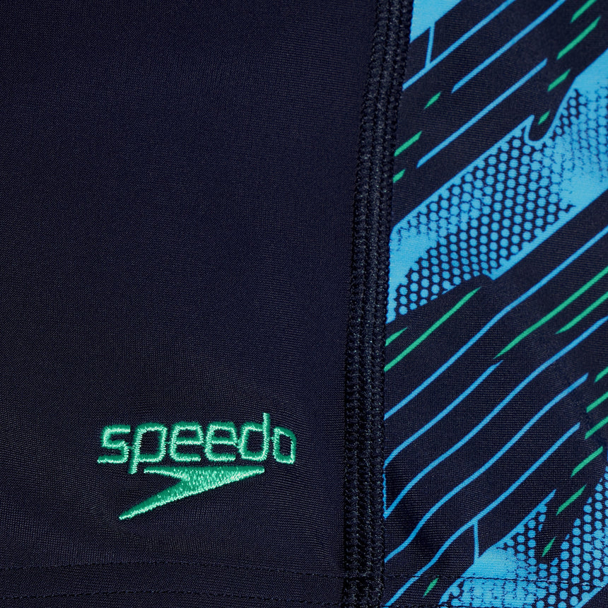 Speedo Boys Aquashort HyperBoom Panel True Navy/Harlequin Green/Picton Green
