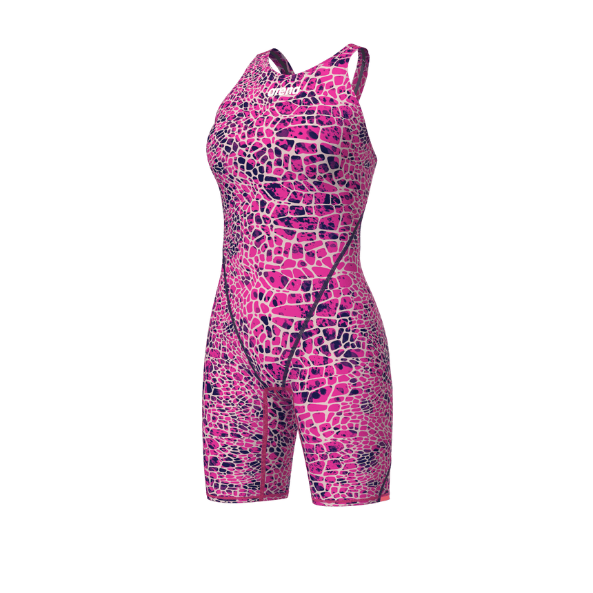 Arena Competition Kneeskin Powerskin ST Next Open Back Snakeskin Pink