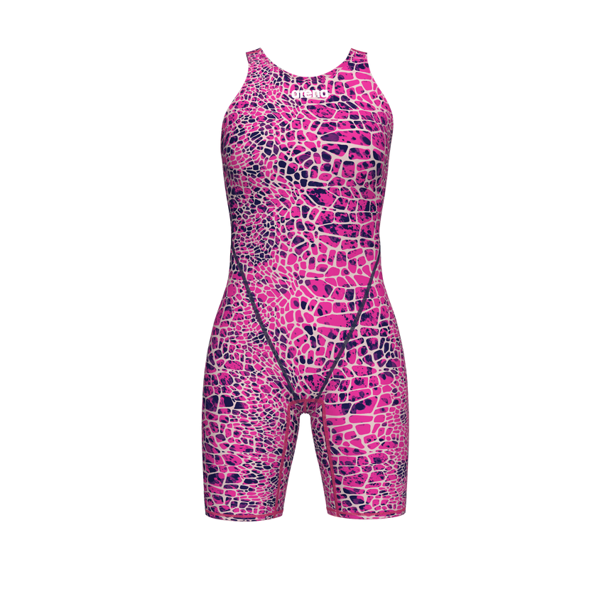 Arena Competition Kneeskin Powerskin ST Next Open Back Snakeskin Pink