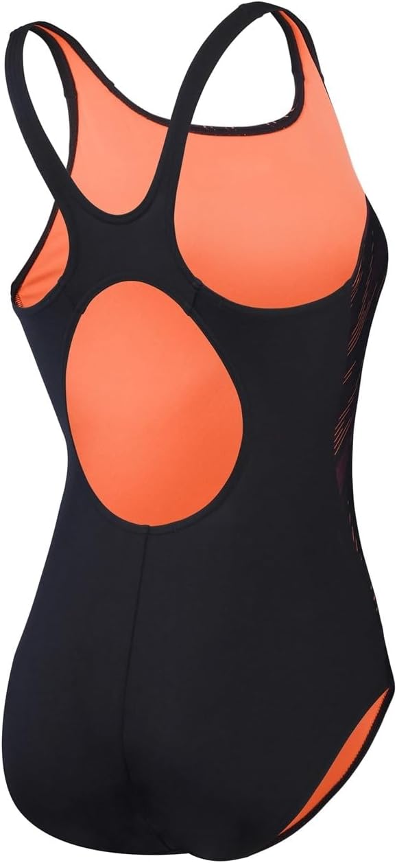 Speedo Badeanzug Hyperboom Placement Muscleback Schwarz/Rot