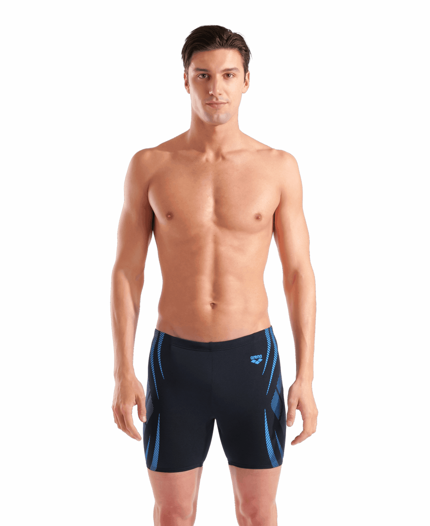 Arena Mid Zwemjammer Poseidonia Zwart/Blauw