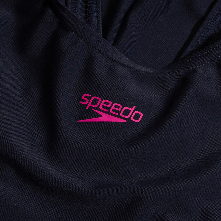 Speedo Girls Placmement Muscleback True Navy / Electric Pink / True Cobalt