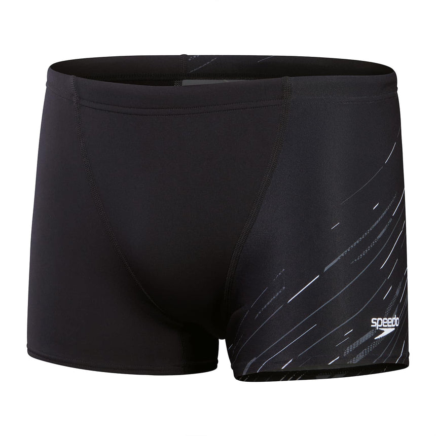 Speedo Herren Aquashort Hyper Boom V-Cut Schwarz/USA Charcoal/White