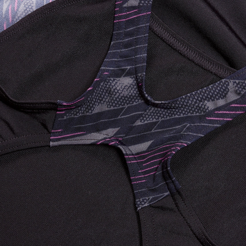 Speedo Badpak Hyperboom Splice Muscleback Zwart/Grijs/Paars