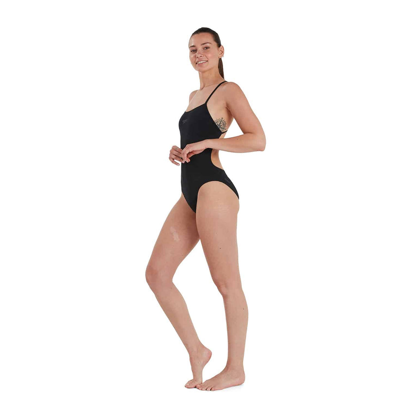 Speedo Badeanzug Eco Endurance+ Thinstrap Schwarz