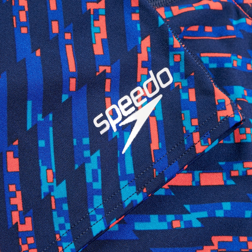 Speedo Junior Competition Kneeskin Fastskin Endurance+ Max Open Back Bolt/Cerulean Blue/Flame Red