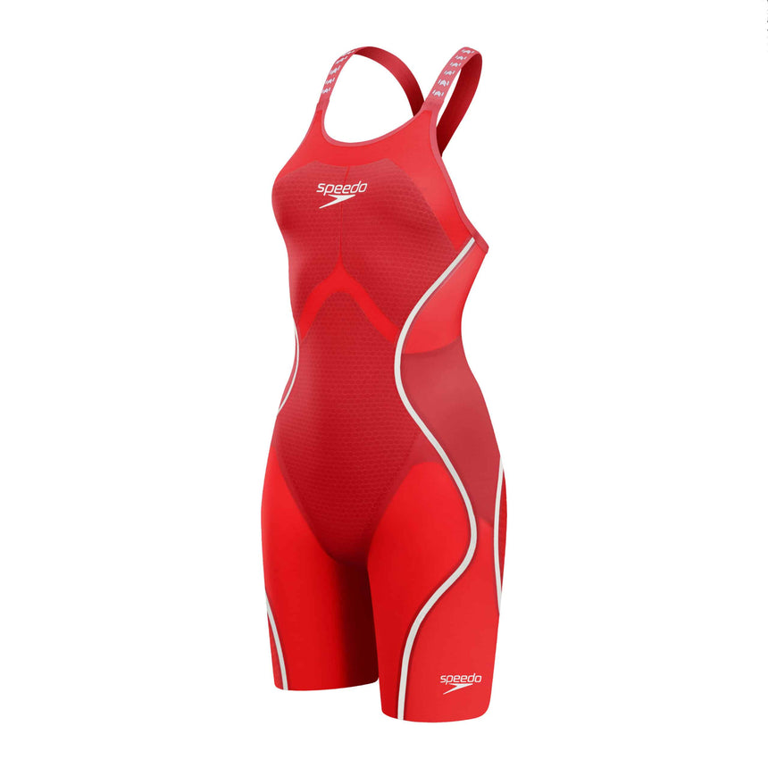 Speedo Fastskin LZR Pure Intent 2.0 Openback Kneeskin Flame Red/White