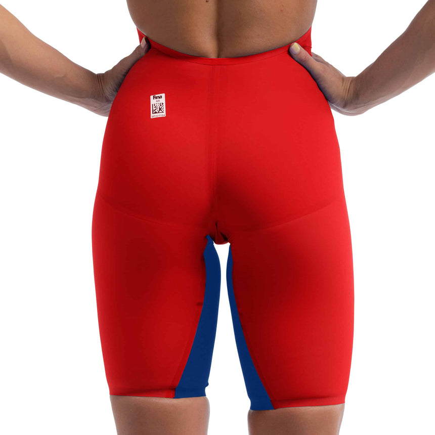 Speedo Fastskin LZR Pure Valor 2.0 Openback Kneeskin Flame Red/Cobalt Pop