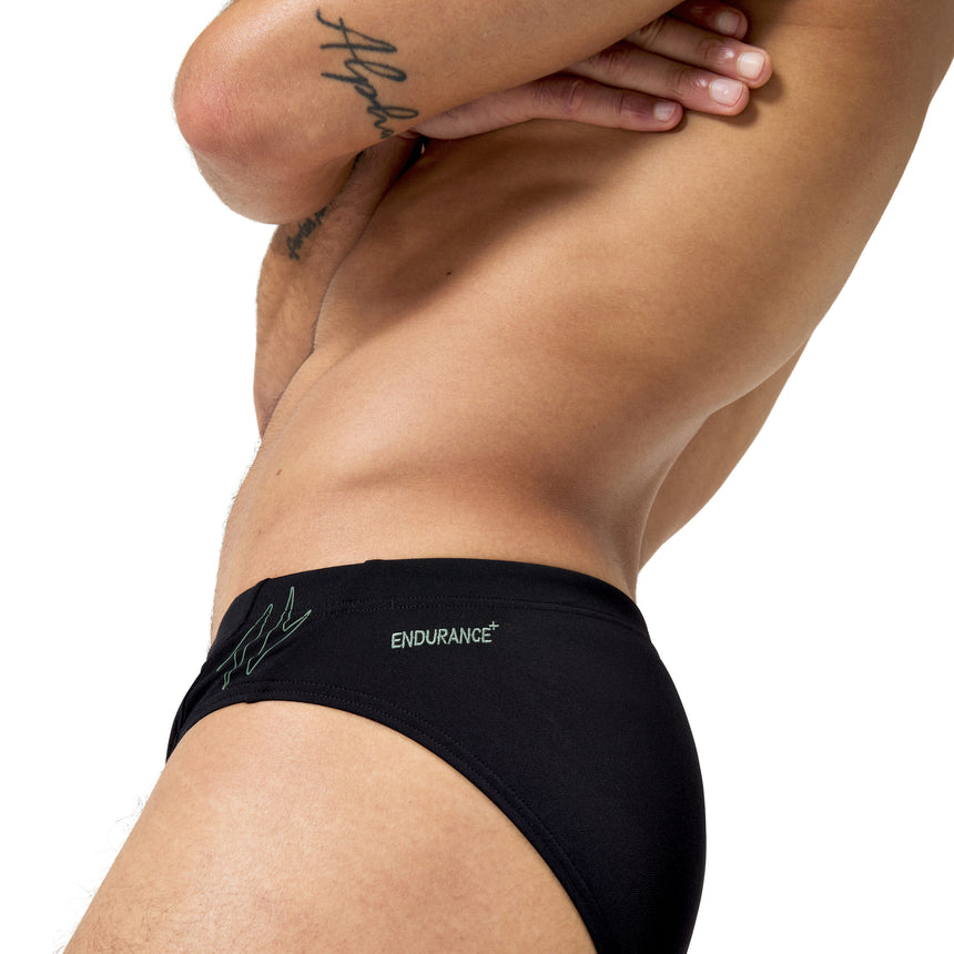 Speedo Badeslip 7cm Hyperboom Splice Schwarz/Grün