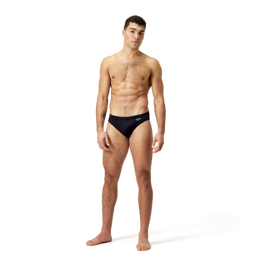 Speedo Badeslip 7cm Hyperboom Splice Schwarz/Grün