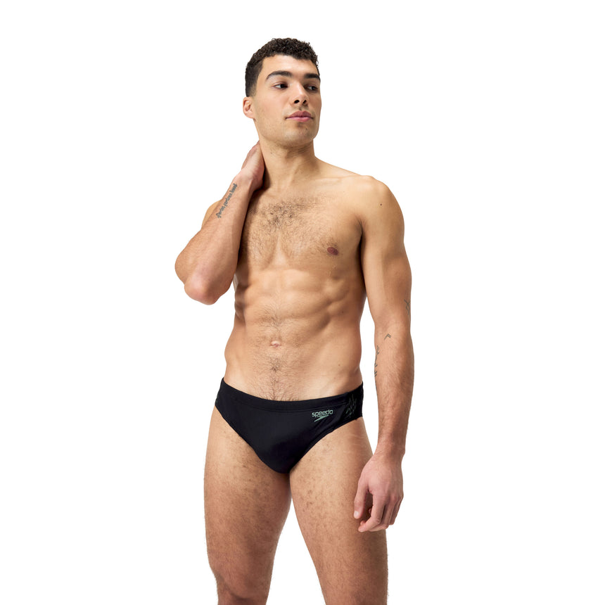Speedo Badeslip 7cm Hyperboom Splice Schwarz/Grün