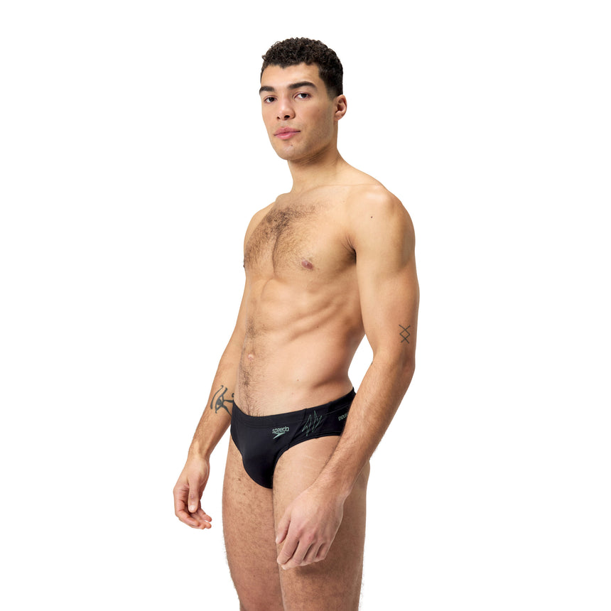 Speedo Badeslip 7cm Hyperboom Splice Schwarz/Grün