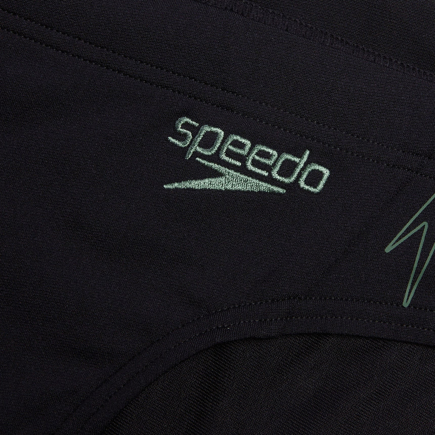 Speedo Badeslip 7cm Hyperboom Splice Schwarz/Grün