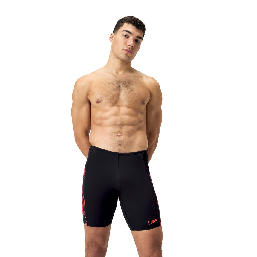 Speedo Schwimmjammer Tech Panel Schwarz/Rot