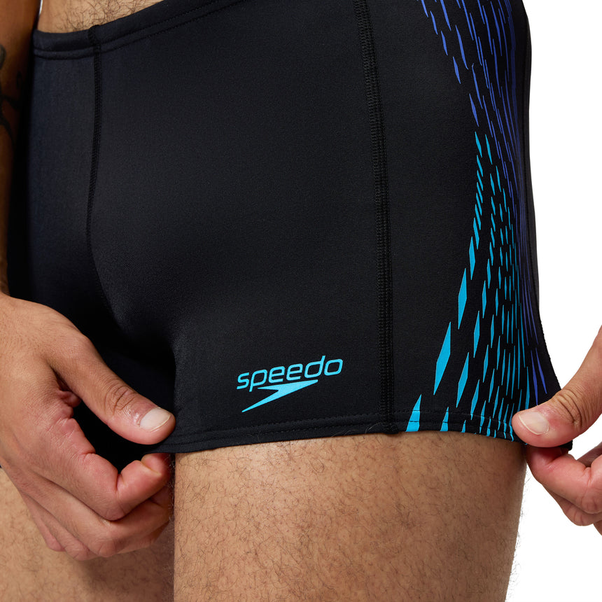 Speedo Badeboxer Tech Panel Schwarz/Blau