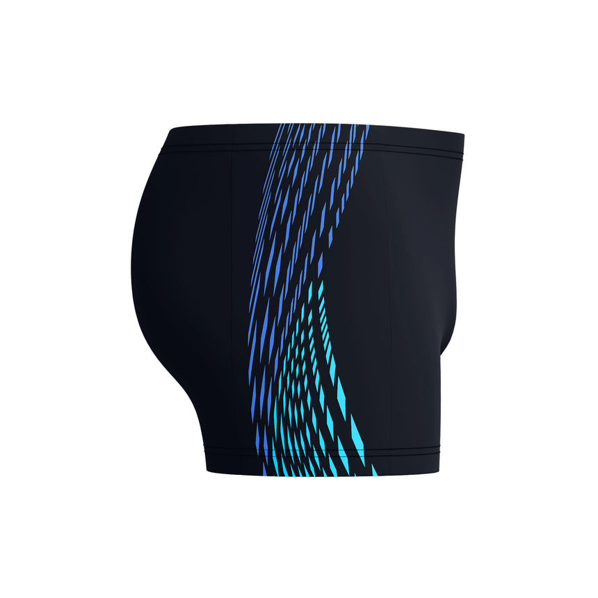 Speedo Badeboxer Tech Panel Schwarz/Blau