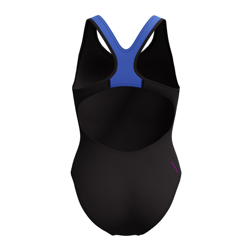 Speedo Badeanzug Placement Laneback Zoom Boom Placement Schwarz/Blau