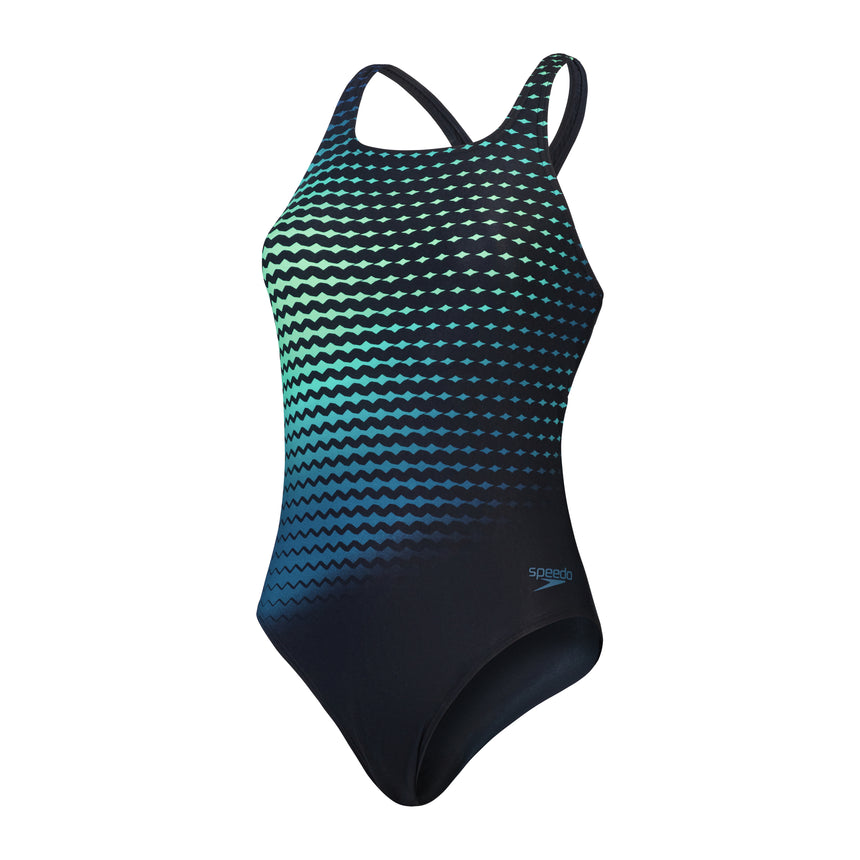 Speedo Badeanzug Medalist Schwarz/Grün
