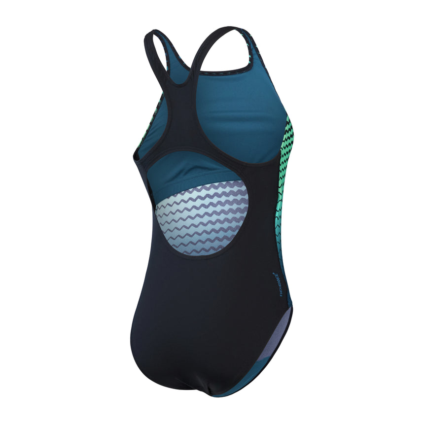 Speedo Badeanzug Medalist Schwarz/Grün