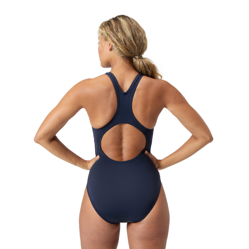 Speedo Badeanzug Digital Printed Medalist Zoom Boom Navy/Blau