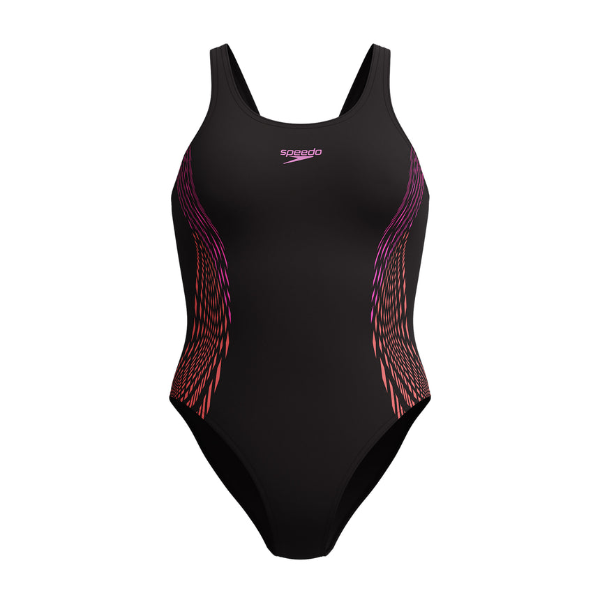 Speedo Swimsuit Placement Muscleback Black/Purple