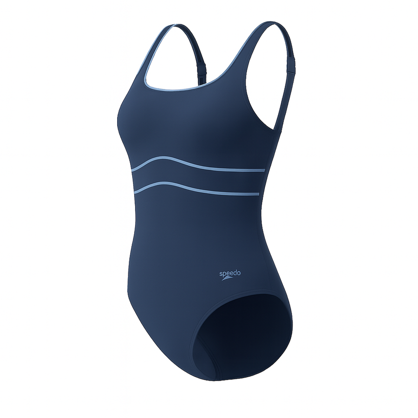 Speedo Badeanzug Solid Contour Eclipse Marine/Lavendel