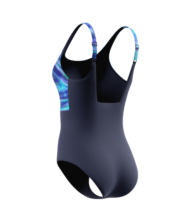 Speedo Badeanzug Print Contour Eclipse Marine/Lavendel