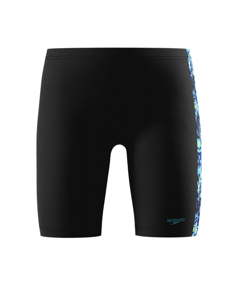 Speedo Jungen Schwimmjammer Print Panel Anthrazit/HyperTeal