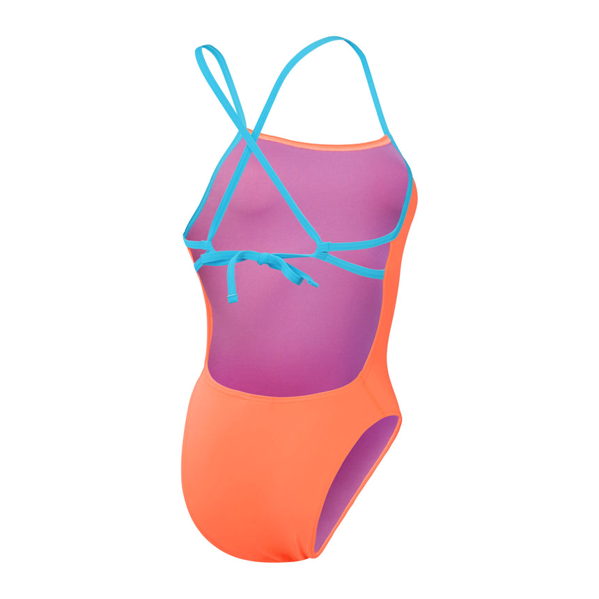 Speedo Badeanzug Solid Tie Back Rot