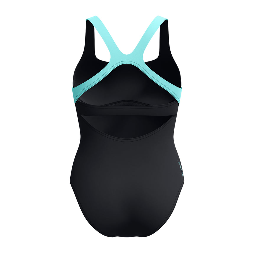 Speedo Badeanzug mit Schwimm-BH Flex Band Schwarz/Blau